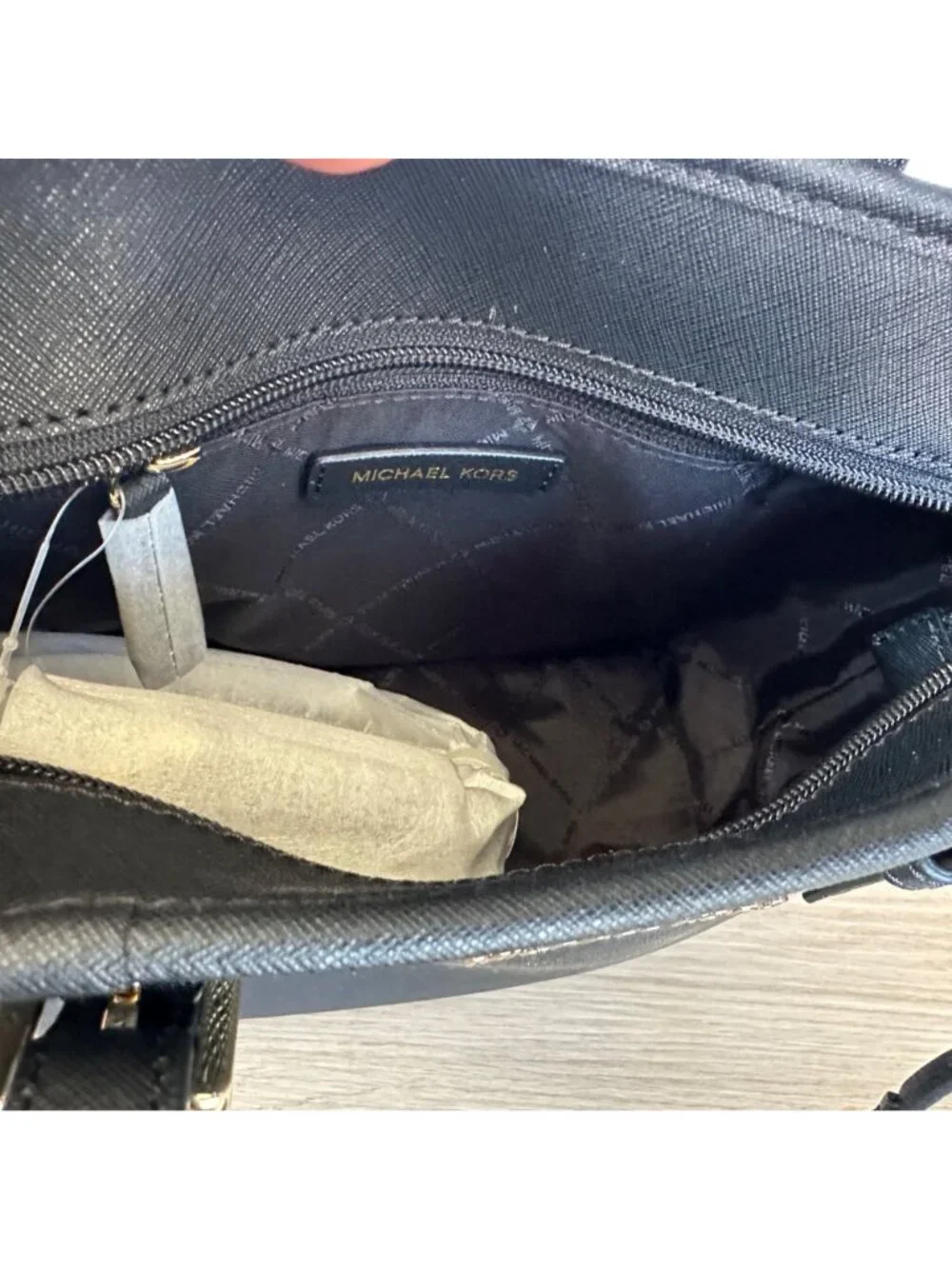 Michael Kors Jet Set Travel Extra-Small Black Zip Tote Bag